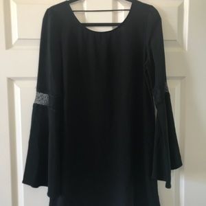 Black Bell Sleeve Dress